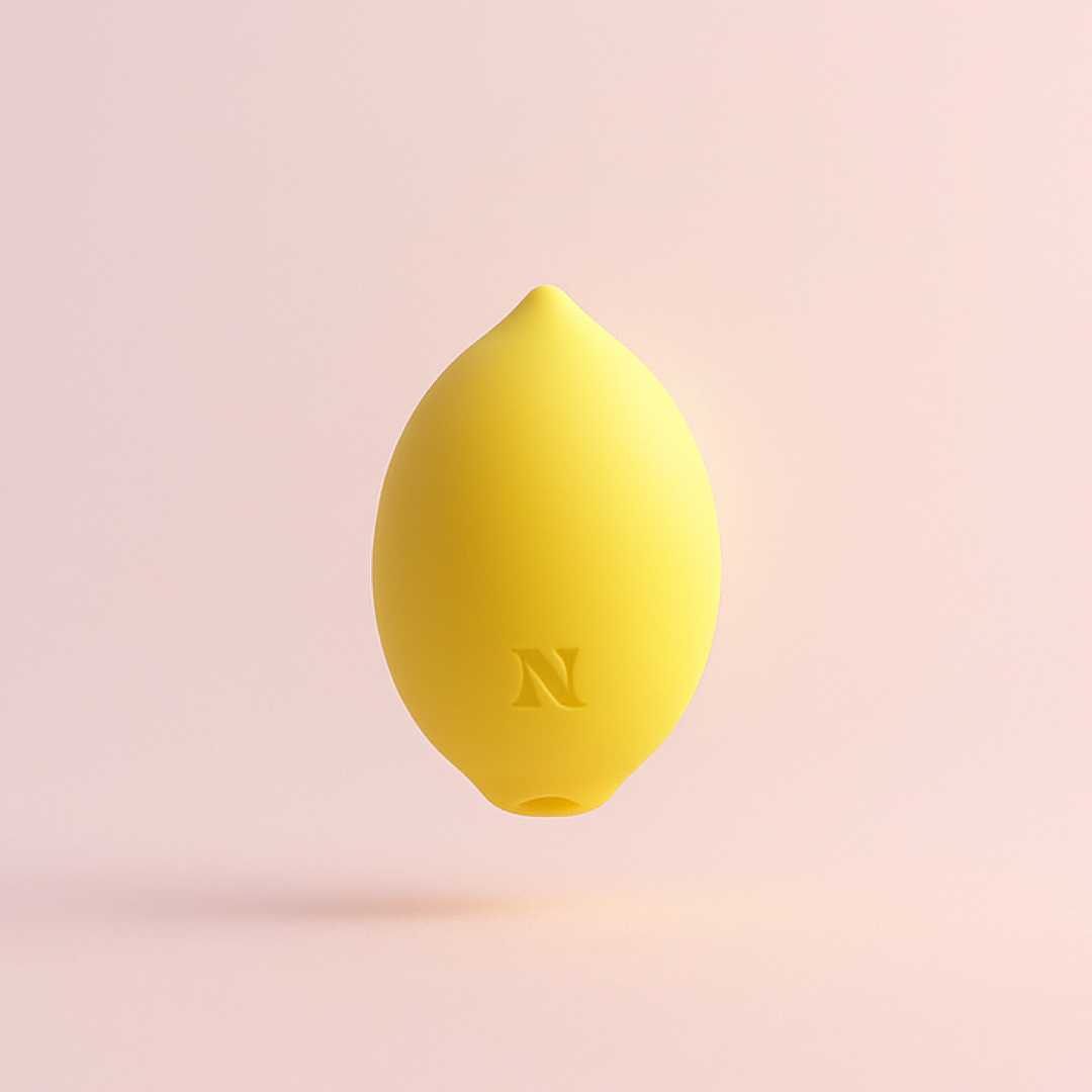 Nancy Lem floating on peach background — smooth waterproof body for easy cleaning